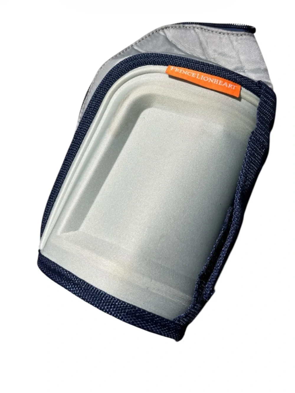Navy and gray bottle or food container